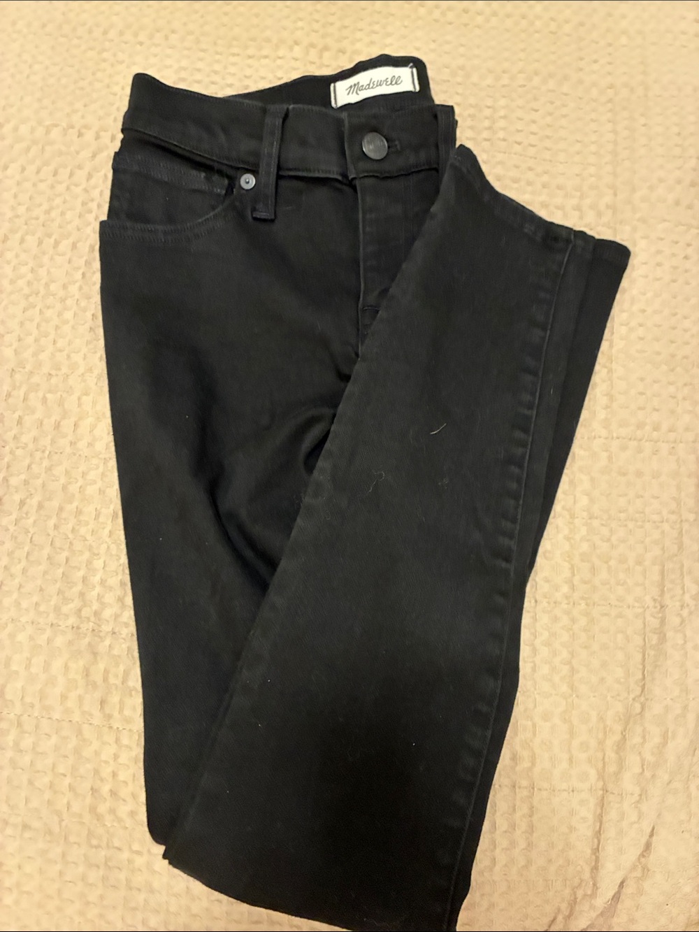 Madewell 8" Skinny Jeans in Black Waist 24